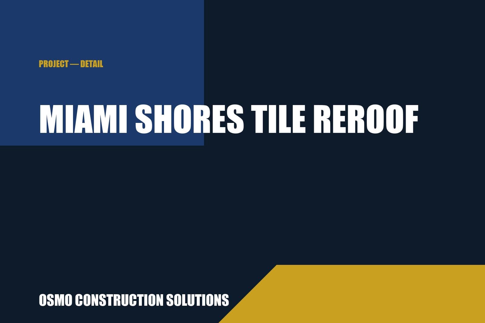 Miami Shores Tile Re-Roof photo 1